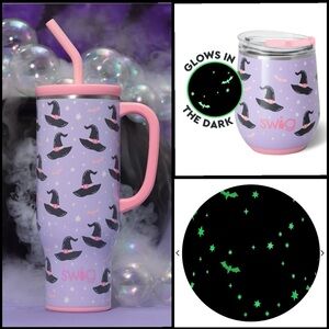 Swig Life Spellbound glow-in-the-dark 30oz mega mug / 12oz wine tumbler set /NEW